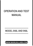 MODEL 848L AND 948L GRAPPLE SKIDDER OPERATION AND TEST MANUAL - PDF