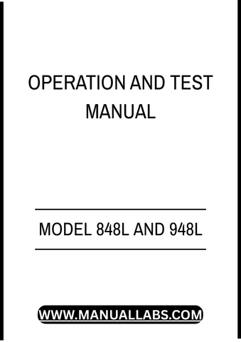 MODEL 848L AND 948L GRAPPLE SKIDDER OPERATION AND TEST MANUAL - PDF