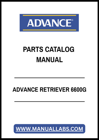 ADVANCE RETRIEVER 6600G PARTS CATALOG MANUAL - PDF FILE