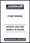 AIRCRAFT USAF ERAF SERIES F-16 A/B 2003 FLIGHT MANUAL - PDF FILE