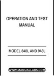 MODEL 848L AND 948L GRAPPLE SKIDDER OPERATION AND TEST MANUAL - PDF