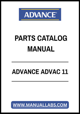 ADVANCE ADVAC 11 PARTS CATALOG MANUAL – PDF FILE