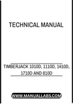 TIMBERJACK 1010D, 1110D, 1410D, 1710D AND 810D WHEELED FORWARDER TECHNICAL MANUAL - PDF FILE