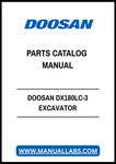 DOOSAN DX180LC-3 EXCAVATOR PARTS CATALOG MANUAL - PDF FILE