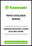 KAWASAKI 60ZIII WHEEL LOADER ISUZU 6BD1 ENGINE PARTS CATALOGUE MANUAL - PDF FILE