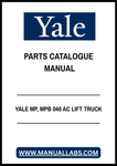 YALE MP, MPB 040 AC LIFT TRUCK PARTS CATALOGUE MANUAL - PDF FILE