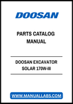 DOOSAN EXCAVATOR SOLAR 170W-III PARTS CATALOG MANUAL - PDF FILE