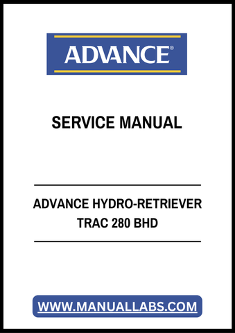 ADVANCE HYDRO-RETRIEVER TRAC 280 BHD SERVICE MANUAL - PDF FILE