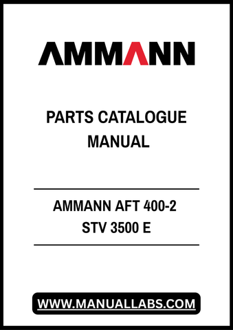 AMMANN AFT 400-2 STV 3500 E PARTS CATALOGUE MANUAL - PDF FILE