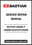 BAOTIAN 139QMA & 139QMB SCOOTER ENGINE SERVICE REPAIR MANUAL - PDF FILE