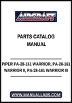 PIPER PA-28-151 WARRIOR, PA-28-161 WARRIOR II, PA-28-161 WARRIOR III PARTS CATALOG MANUAL - PDF FILE