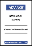 ADVANCE HYDRODRY 56115000 INSTRUCTION MANUAL - PDF FILE