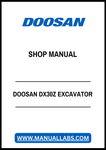 DOOSAN DX30Z EXCAVATOR SHOP MANUAL - PDF FILE