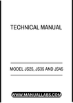 MODEL JS25, JS35 AND JS45 WALK-BEHIND ROTARY MOWER TECHNICAL MANUAL - PDF