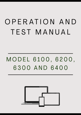 MODEL 6100, 6200, 6300 AND 6400 TRACTOR OPERATION AND TEST MANUAL - PDF