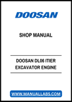 DOOSAN DL06 ITIER EXCAVATOR ENGINE SHOP MANUAL - PDF FILE