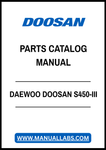 DAEWOO DOOSAN S450-III PARTS CATALOG MANUAL - PDF FILE