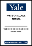 YALE ESC 20 AB, ESC 25 AB, ESC 30 AB LIFT TRUCK PARTS CATALOGUE MANUAL - PDF FILE