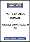 ADVANCE CONVERTAMATIC 21B PARTS CATALOG MANUAL - PDF FILE