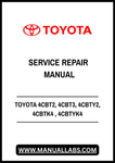 TOYOTA 4CBT2, 4CBT3, 4CBTY2, 4CBTK4 , 4CBTYK4 ELECTRIC POWERED TOWING TRACTOR SERVICE REPAIR MANUAL - PDF FILE