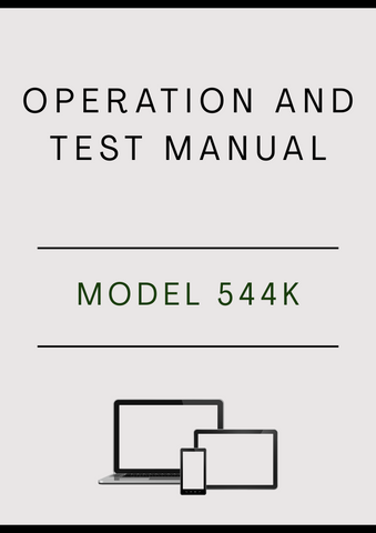 MODEL 544K LOADER OPERATION AND TEST MANUAL - PDF