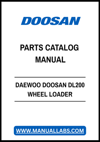 DAEWOO DOOSAN DL200 WHEEL LOADER PARTS CATALOG MANUAL - PDF FILE