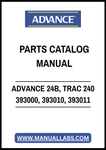 ADVANCE CONVERTAMATIC 24B, TRAC 240 393000, 393010, 393011 PARTS CATALOG MANUAL - PDF FILE