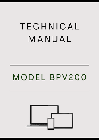MODEL BPV200 HYDRAULIC PUMP TECHNICAL MANUAL - PDF