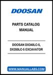 DOOSAN DX340LC-5, DX350LC-5 EXCAVATOR PARTS CATALOG MANUAL - PDF FILE