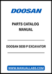 DOOSAN S030 P EXCAVATOR PARTS CATALOG MANUAL - PDF FILE