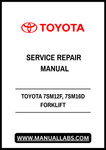 TOYOTA 7SM12F, 7SM16D FORKLIFT SERVICE REPAIR MANUAL - PDF FILE