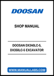 DOOSAN DX340LC-5, DX350LC-5 EXCAVATOR SHOP MANUAL - PDF FILE