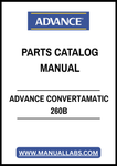 ADVANCE CONVERTAMATIC 260B PARTS CATALOG MANUAL - PDF FILE