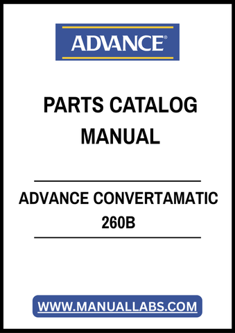 ADVANCE CONVERTAMATIC 260B PARTS CATALOG MANUAL - PDF FILE