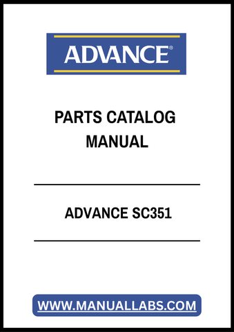 ADVANCE SC351 PARTS CATALOG MANUAL - PDF FILE
