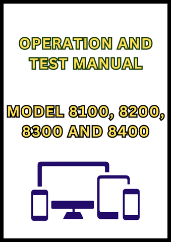 MODEL 8100, 8200, 8300 AND 8400 TRACTOR OPERATION AND TEST MANUAL - PDF