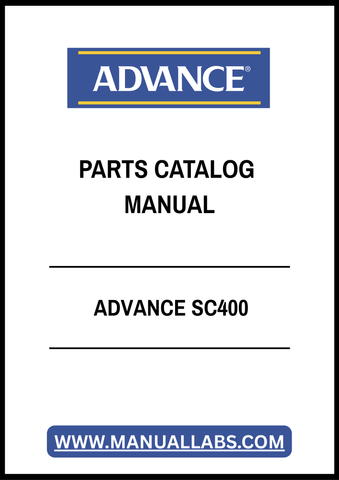 ADVANCE SC400 PARTS CATALOG MANUAL - PDF FILE