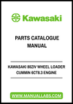 KAWASAKI 80ZIV WHEEL LOADER CUMMIN 6CT8.3 ENGINE PARTS CATALOGUE MANUAL - PDF FILE