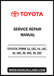TOYOTA 7FBRE 12, 12C, 14, 14C, 16, 16C, 20, 20C, 25, 25C FORKLIFT SERVICE REPAIR MANUAL - PDF FILE