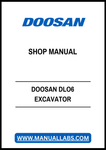 DOOSAN DLO6 EXCAVATOR SHOP MANUAL - PDF FILE