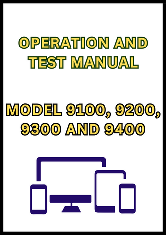 MODEL 9100, 9200, 9300 AND 9400 4WD TRACTOR OPERATION AND TEST MANUAL - PDF