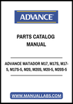 ADVANCE MATADOR M17, M17S, M17-5, M17S-5, M20, M20S, M20-5, M20S-5 PARTS CATALOG MANUAL - PDF FILE