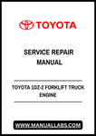 TOYOTA 1DZ-2 FORKLIFT TRUCK ENGINE SERVICE REPAIR MANUAL - PDF FILE