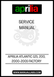 UNLOCK THE FULL POTENTIAL OF YOUR APRILIA ATLANTIC 125 AND 200 WITH OUR COMPREHENSIVE FACTORY SERVICE MANUAL, SPECIFICALLY DESIGNED FOR MODELS PRODUCED BETWEEN 2000 AND 2005. THIS PDF FILE IS AN ESSENTIAL RESOURCE FOR BOTH NOVICE AND EXPERIENCED MECHANICS, PROVIDING DETAILED INSTRUCTIONS AND DIAGRAMS TO ENSURE YOUR SCOOTER RUNS SMOOTHLY AND EFFICIENTLY.