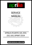 UNLOCK THE FULL POTENTIAL OF YOUR APRILIA ATLANTIC 125, 200, 250, 500, AND SPRINT 2004 WITH OUR COMPREHENSIVE SERVICE MANUAL IN PDF FORMAT. THIS ESSENTIAL GUIDE PROVIDES DETAILED INSTRUCTIONS AND INSIGHTS, ENSURING YOU CAN MAINTAIN AND REPAIR YOUR SCOOTER WITH CONFIDENCE. 
