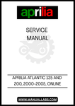 UNLOCK THE FULL POTENTIAL OF YOUR APRILIA ATLANTIC 125 AND 200 WITH OUR COMPREHENSIVE ONLINE SERVICE MANUAL, SPECIFICALLY DESIGNED FOR MODELS FROM 2000 TO 2005. THIS PDF FILE IS YOUR ULTIMATE RESOURCE FOR MAINTENANCE, TROUBLESHOOTING, AND REPAIR, ENSURING YOUR SCOOTER RUNS SMOOTHLY AND EFFICIENTLY.