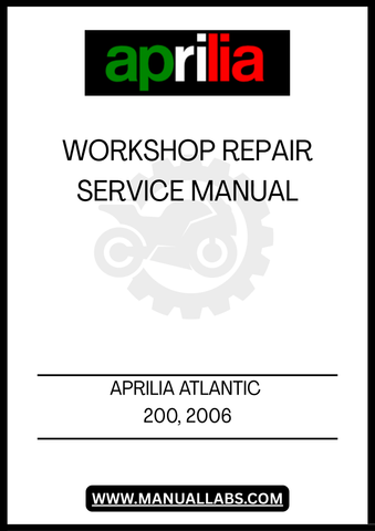 DON'T LET MINOR PROBLEMS TURN INTO MAJOR HEADACHES. EQUIP YOURSELF WITH THE KNOWLEDGE YOU NEED TO KEEP YOUR APRILIA ATLANTIC 200 IN TOP CONDITION. DOWNLOAD YOUR PDF MANUAL TODAY AND EXPERIENCE THE SATISFACTION OF HANDLING YOUR OWN REPAIRS LIKE A PRO!