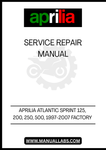 UNLOCK THE FULL POTENTIAL OF YOUR APRILIA ATLANTIC SPRINT WITH OUR COMPREHENSIVE FACTORY SERVICE REPAIR MANUAL, COVERING MODELS 125, 200, 250, AND 500 FROM 1997 TO 2007. THIS PDF FILE IS AN ESSENTIAL RESOURCE FOR BOTH SEASONED MECHANICS AND DIY ENTHUSIASTS, PROVIDING DETAILED INSTRUCTIONS AND DIAGRAMS TO ENSURE YOUR SCOOTER RUNS SMOOTHLY AND EFFICIENTLY.