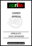 UNLOCK THE FULL POTENTIAL OF YOUR APRILIA ETV 1000 CAPONORD WITH OUR COMPREHENSIVE OWNER MANUAL IN PDF FORMAT. THIS ESSENTIAL GUIDE IS DESIGNED TO ENHANCE YOUR RIDING EXPERIENCE BY PROVIDING DETAILED INFORMATION ON MAINTENANCE, OPERATION, AND TROUBLESHOOTING, ENSURING YOUR MOTORCYCLE PERFORMS AT ITS BEST.
