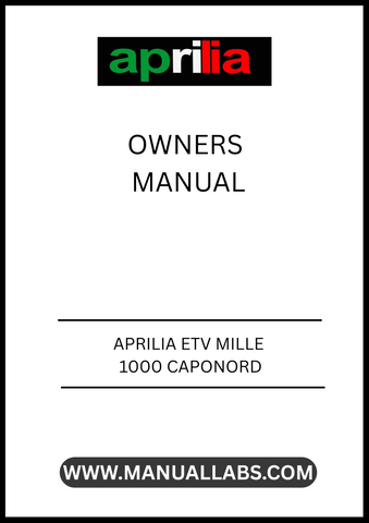 DISCOVER THE ULTIMATE RESOURCE FOR YOUR APRILIA ETV MILLE 1000 CAPONORD WITH OUR COMPREHENSIVE PDF OWNER'S MANUAL. THIS DIGITAL GUIDE IS DESIGNED TO PROVIDE YOU WITH ALL THE ESSENTIAL INFORMATION YOU NEED TO MAINTAIN AND OPERATE YOUR MOTORCYCLE EFFECTIVELY. FROM DETAILED SPECIFICATIONS TO TROUBLESHOOTING TIPS, THIS MANUAL IS YOUR GO-TO REFERENCE FOR ENSURING OPTIMAL PERFORMANCE.